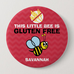Macaron Rond 10 Cm Le gluten libre gaffent le bouton rouge d'abeille