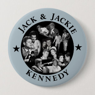 Macaron Rond 10 Cm Le Kennedys : Jack et Jackie