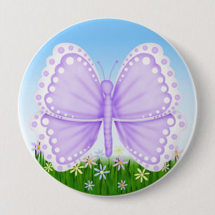Macaron Rond 10 Cm Le papillon de nouveau à l'école, sac à dos