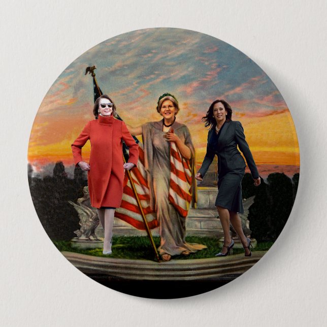 Macaron Rond 10 Cm Le Pire Cauchemar De TRUMP (Devant)