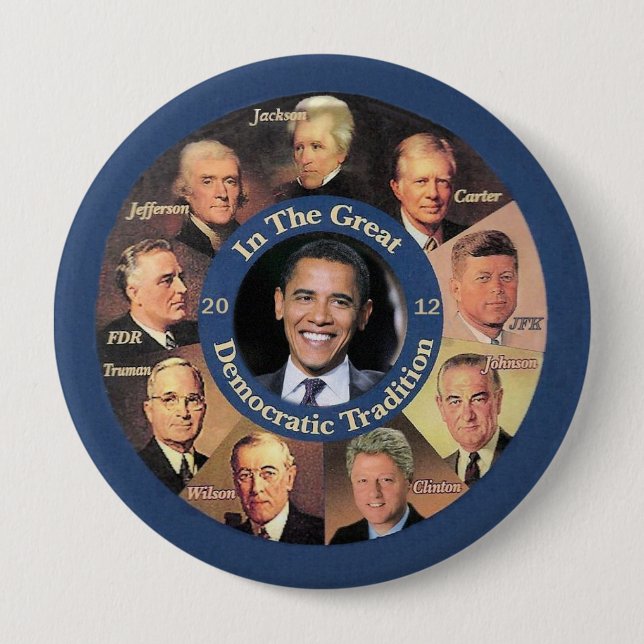 Macaron Rond 10 Cm Le Président Obama 2012 (Devant)