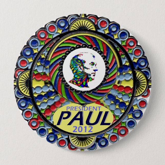 Macaron Rond 10 Cm Le président Paul en 2012 (Devant)