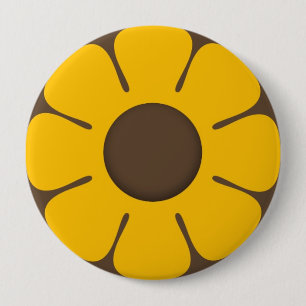 Macaron Rond 10 Cm Le RÉTRO sac à dos de tournesol goupille des