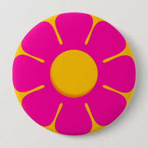 Macaron Rond 10 Cm Le RÉTRO sac à dos rose de fleur goupille des