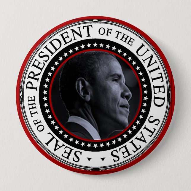 Macaron Rond 10 Cm Le sceau présidentiel de Barack Obama (Devant)