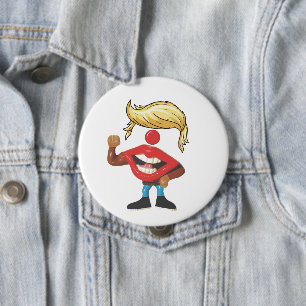 Macaron Rond 10 Cm Le visage clown de Donald Trump