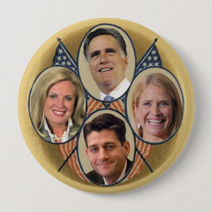 Macaron Rond 10 Cm L'équipe de Romney Ryan
