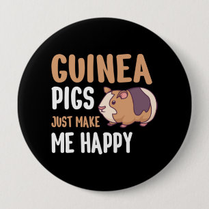 Macaron Rond 10 Cm Les Cochons de Guinée me rendent heureux