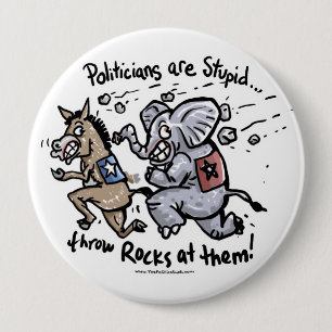 Macaron Rond 10 Cm Les politiciens sont stupides