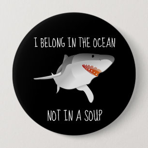 Macaron Rond 10 Cm Les requins sauvent le mutilation des ailerons con