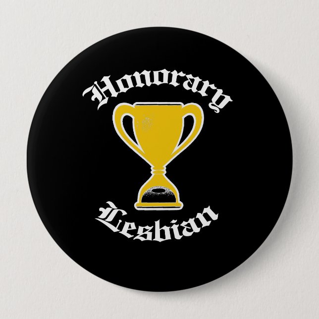 MACARON ROND 10 CM LESBIENNE HONORIFIQUE - BLANC - .PNG (Devant)