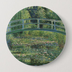 Macaron Rond 10 Cm L'étang À Eau, Peinture À L'Huile Paysagère, Monet