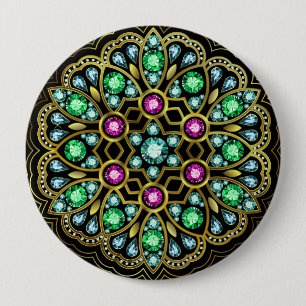 Macaron Rond 10 Cm LG. Bling Brooch / Épingle pour les dames .... : )