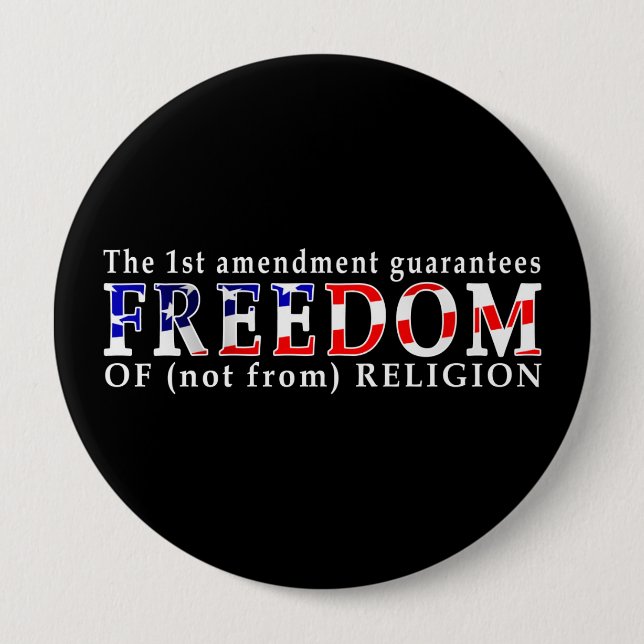 Macaron Rond 10 Cm Liberté religieuse des boutons (Devant)