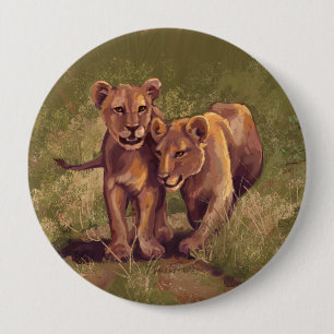 Macaron Rond 10 Cm Lion Cubs
