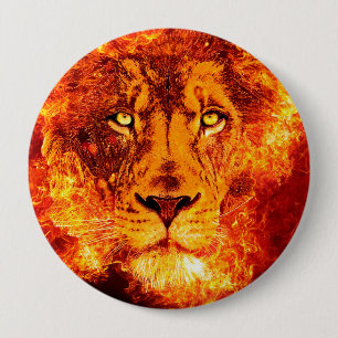 Macaron Rond 10 Cm Lion flamboyant grand