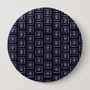 Macaron Rond 10 Cm Logo ou image personnalisé avec motif répétitif de