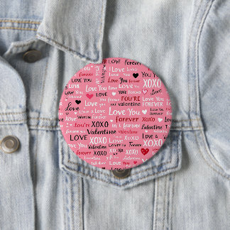 Macaron Rond 10 Cm Love Forever - Saint Valentin Motif de typographie