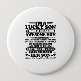 Macaron Rond 10 Cm Lucky Son Fils A Une Fausse Fausse Maman Augus