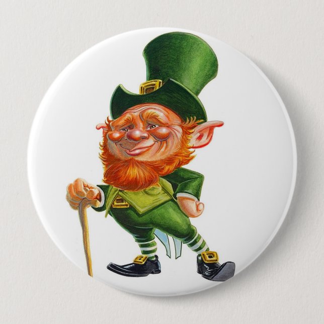 Macaron Rond 10 Cm M. Bouton LEPRECHAUN (Devant)