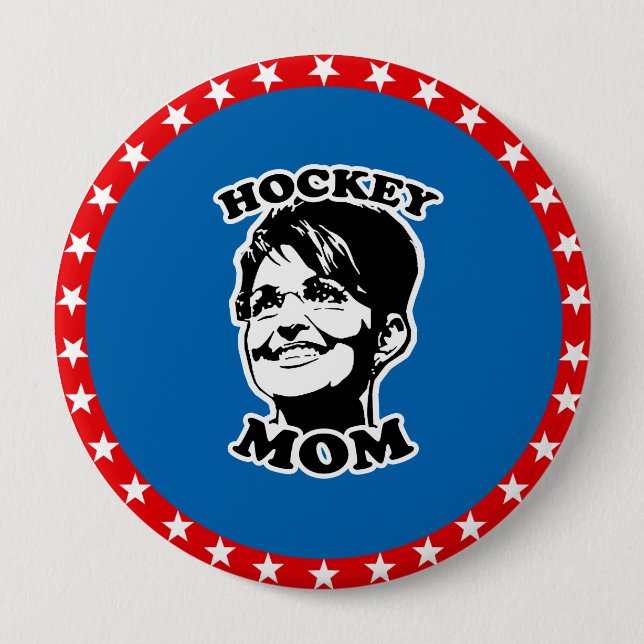 Macaron Rond 10 Cm Maman du hockey (Devant)