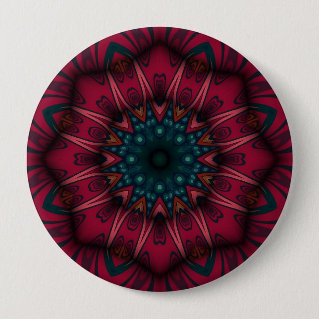 Macaron Rond 10 Cm Mandala géométrique (Devant)