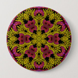 Macaron Rond 10 Cm Mandala psychédélique #05 Bouton