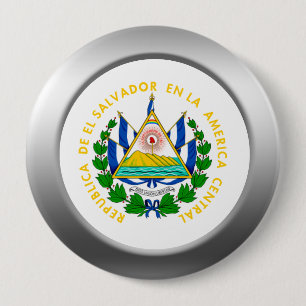 Macaron Rond 10 Cm Manteau du Salvador des bras