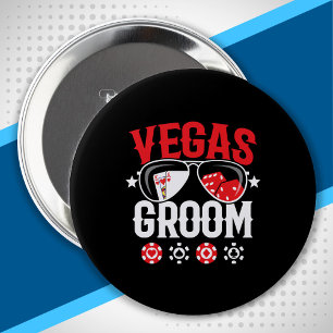 Macaron Rond 10 Cm Mariage à Vegas - Marié - Équipe d'enterrement de 