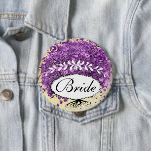 Macaron Rond 10 Cm Mariage de l'arbre à feuilles en forme de cœur vio