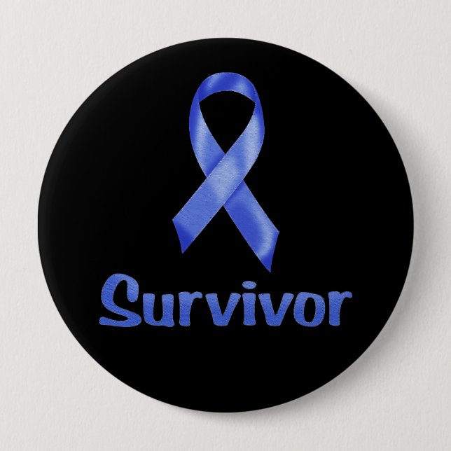 Macaron Rond 10 Cm Marine du survivant du cancer (Devant)