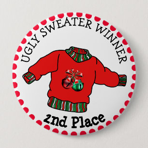 Macaron Rond 10 Cm Médaille d'or de Noël du gagnant de la 2e place du
