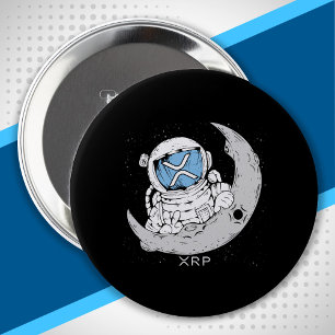 Macaron Rond 10 Cm Mème de crypto XRP Cryptomonnaie Cute Astronaut Mo
