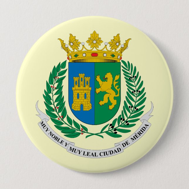 Macaron Rond 10 Cm Mérida Yucatan, Mexique (Devant)