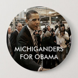 MACARON ROND 10 CM MICHIGANDERS POUR OBAMA