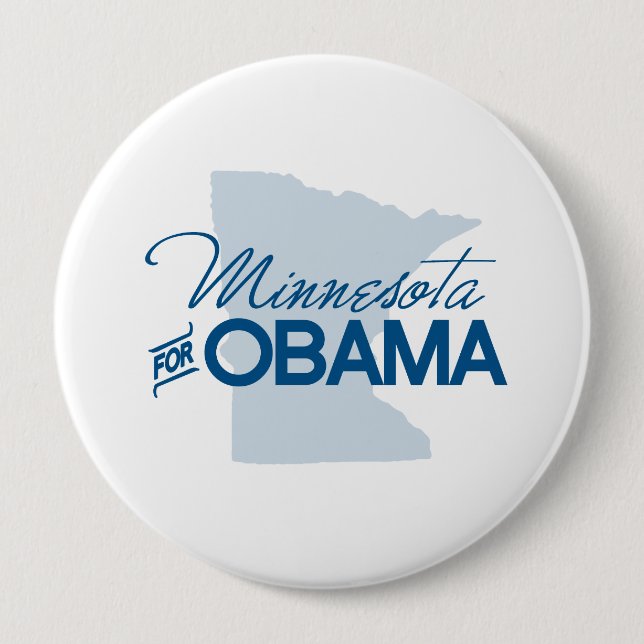Macaron Rond 10 Cm Minnesota pour Obama.png (Devant)