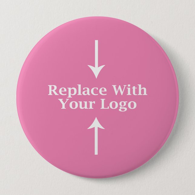 Macaron Rond 10 Cm Modèle féminin rose de bouton de logo (Devant)