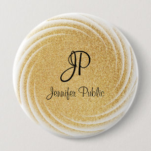 Macaron Rond 10 Cm Modèle monogramme Elégante Parties scintillant d'o