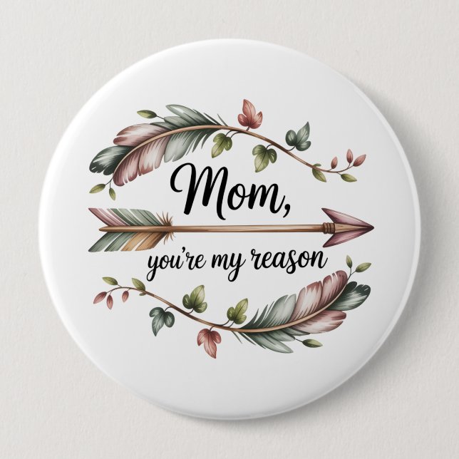 Macaron Rond 10 Cm Mom, You’re My Reason (Devant)