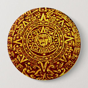 Macaron Rond 10 Cm Mon calendrier maya (Pin-Sur le bouton)