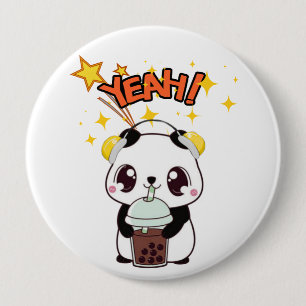 Macaron Rond 10 Cm Mon Panda de Fête Mignon