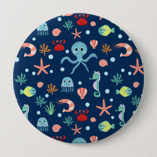 Macaron Rond 10 Cm Monde marin