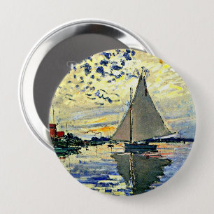 Macaron Rond 10 Cm Monet - Voilier à le Petit Gennevilliers