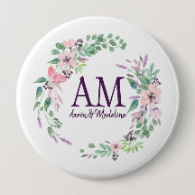 Monogramme floral personnalisé Fraisage de printem