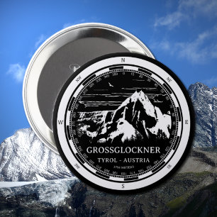 Macaron Rond 10 Cm Mont Grossglockner - Tirol Autriche Alpes