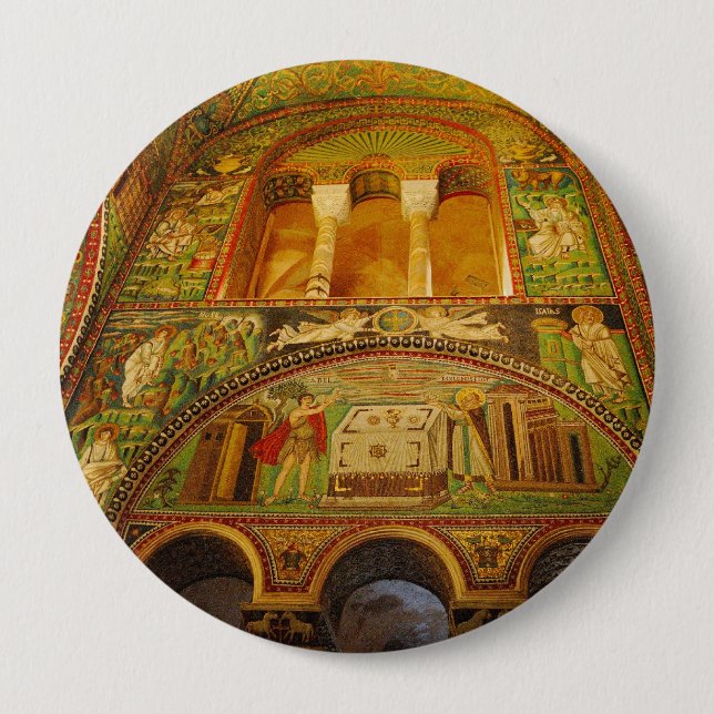 Macaron Rond 10 Cm Mosaïques de Ravenne (Devant)