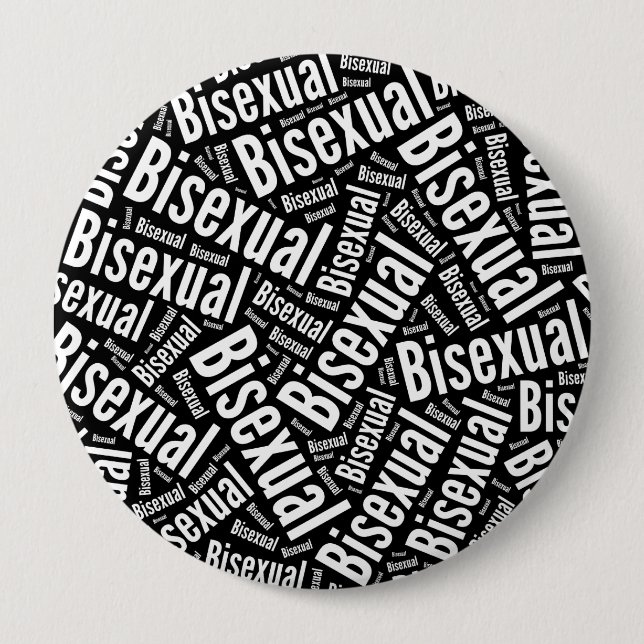 Macaron Rond 10 Cm MOT BISEXUAL MOTIF BLANC -.png (Devant)