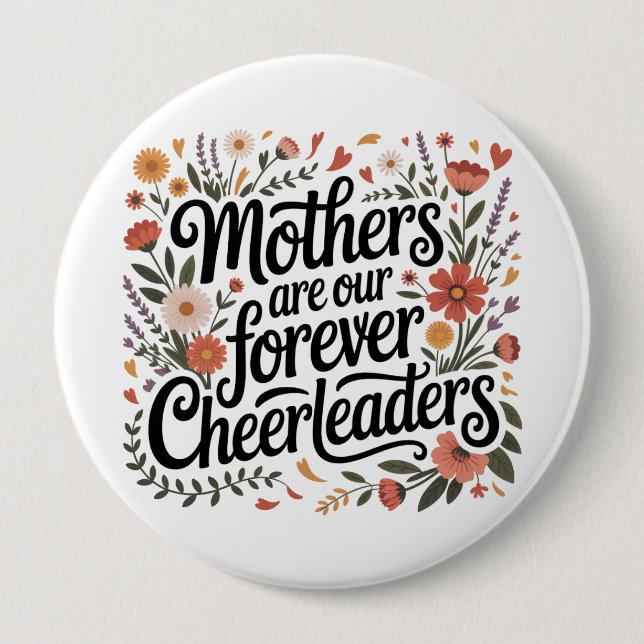Macaron Rond 10 Cm Mothers Are Our Forever Cheerleaders (Devant)