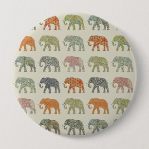 Macaron Rond 10 Cm Motif animal coloré éléphant