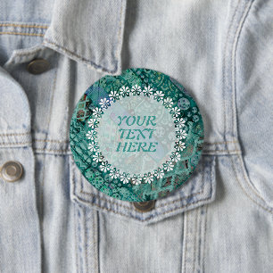 Macaron Rond 10 Cm Motif Ethno Abstrait - Folklore Art 2